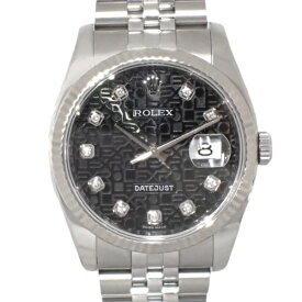 【保証書付】 ロレックス 116234G デイトジャスト 36 SS M番(2007～2008年) 自動巻き 腕時計 ジュビリー 2008年12月購入 ブラック シルバー メンズ 40802069708 【中古】【アラモード】