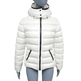 MONCLER(モンクレール) BADY フード付き ダウンジャケット アウター アパレル ファッション 衣類 0(ゼロ) ナイロン ホワイト白シロ ブラック黒 E20934685805 68950 レディース 40802083439【中古】【アラモード】