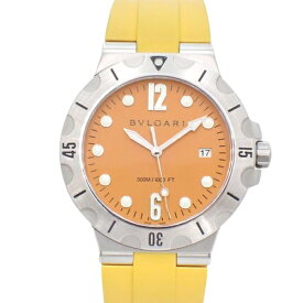 ブルガリ ディアゴノ スクーバ デイト DP41SSD 自動巻き 腕時計 オレンジ オレンジ メンズ 40802073308 【中古】【アラモード】