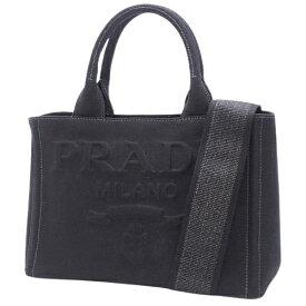 PRADA(プラダ) CANAPA　カナパ ハンドバッグ 2WAY ショルダー 肩掛け 斜め掛け キャンバス NERO ブラック黒 シルバー金具 1BG439 レディース 40802093598【中古】【アラモード】