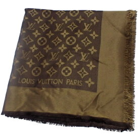 LOUIS VUITTON(ルイ・ヴィトン) モノグラム ルレックス ショール ストール アパレル ファッション小物 大判 スカーフ シルク ウール 金属繊維 ブラウン茶 ゴールド金 401910 レディース 40101725492【中古】【アラモード】