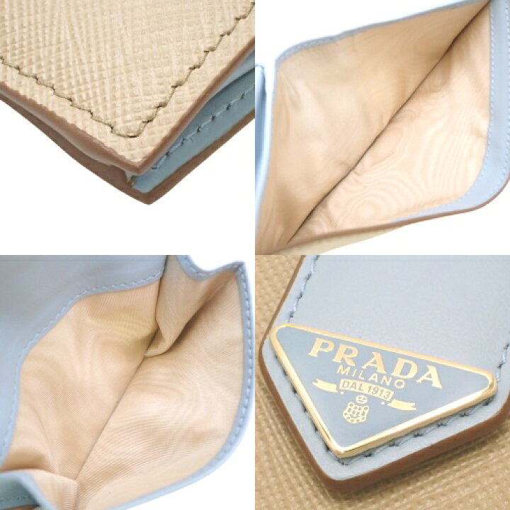 楽天市場】PRADA(プラダ) サフィアーノタブ 折り財布 コンパクト財布  