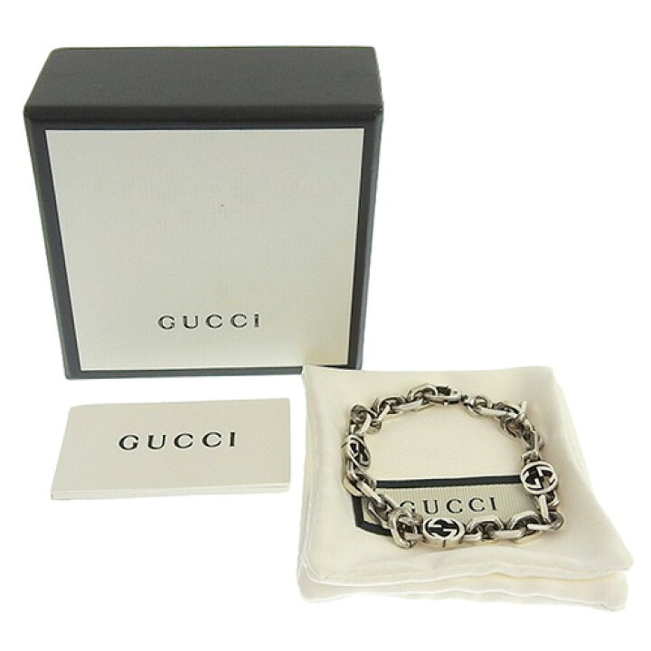 楽天市場】GUCCI(グッチ) インターロッキング シルバー ブレスレット  