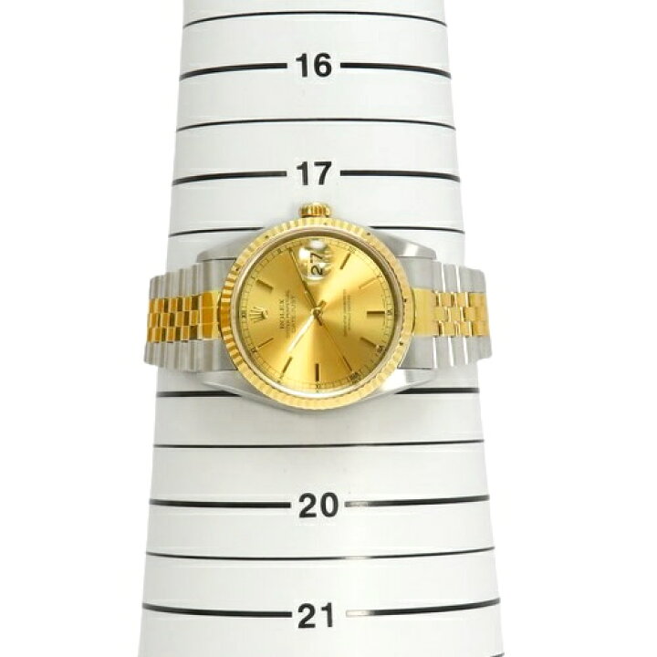 楽天市場】【保証書付】ロレックス 16233 デイトジャスト YG SS W番  
