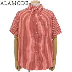 BALENCIAGA(バレンシアガ) ストライプ シャツ トップス 2017年 半袖 アパレル ファッション 37 コットン レッド赤 ホワイト白 508558 メンズ 40802137997【中古】【アラモード】