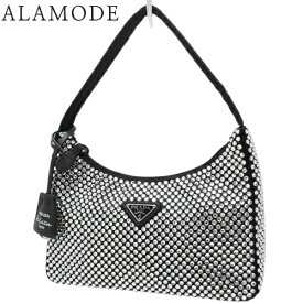 PRADA(プラダ) プラダ Re-Edition 2000 Re-Nylon ミニバッグ ハンドバッグ 肩掛け リエディション ラインストーン クリスタル サテン クリスタル ブラック黒 シルバー金具 1NE515 レディース 40802143501【中古】【アラモード】