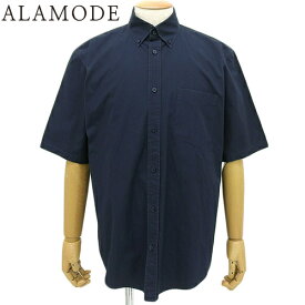 BALENCIAGA(バレンシアガ) バックロゴプリント シャツ トップス 18年 アパレル ファッション 半袖 ボタンダウン 37 コットン ネイビー紺 534334 メンズ 40802147246【中古】【アラモード】