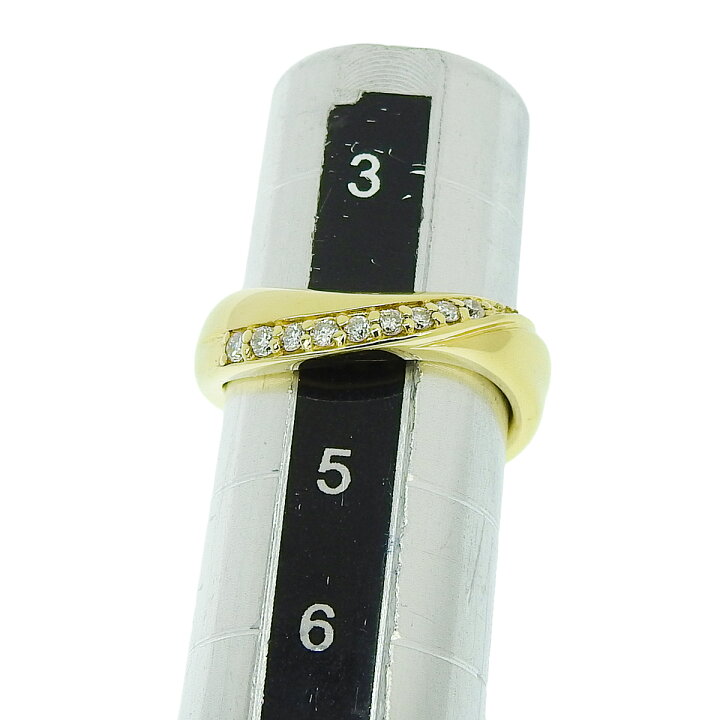 楽天市場】D0.11 ダイヤモンド リング K18 イエローゴールド YG リング  