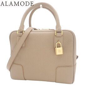 LOEWE(ロエベ) アマソナ19 スクエア バッグ ハンドバッグ 2WAY ショルダー 肩掛け 斜め掛け カーフ サンド ベージュ ゴールド金具 A039N10X10 レディース 40802156186【中古】【アラモード】