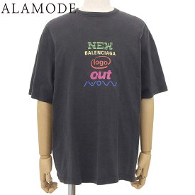 BALENCIAGA(バレンシアガ) NEW LOGO Tシャツ 2017年 アパレル ファッション 衣類 S コットン グレー マルチカラー 518245 メンズ 40802158756【中古】【アラモード】