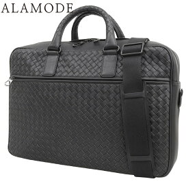 BOTTEGA VENETA(ボッテガ・ヴェネタ) イントレチャート ビジネスバッグ/ブリーフケース 書類カバン 通勤かばん トートバッグ ハンドバッグ ショルダーバッグ レザー グレー ガンメタル金具 163292 メンズ 40802160519【中古】【アラモード】