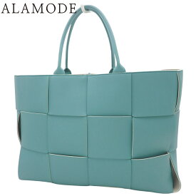 BOTTEGA VENETA(ボッテガ・ヴェネタ) マキシイントレチャート ラージ アルコ トートバッグ トートバッグ ビジネスバッグ ショッピングバッグ ラムスキン ライトブルー水色 マットシルバー金具 メンズ 40802168208【中古】【アラモード】