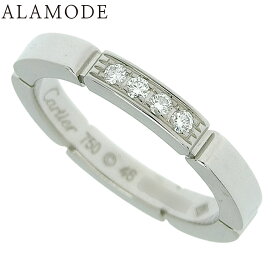 CARTIER(カルティエ) マイヨン パンテール ウェディングリング ダイヤモンド B4080400 ホワイトゴールド K18WG リング・指輪 6(46)号 シルバー銀 レディース 40802162336【アラモード】