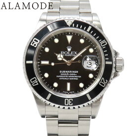【保証書付】ロレックス サブマリーナ デイト 16610 SS P番 ブラック 自動巻き メンズ 40802162604【中古】【アラモード】