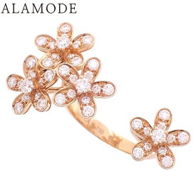 【保証書付】Van Cleef & Arpels(ヴァンクリーフ＆アーペル) ソクラテス アントレ レ ドア リング ダイヤモンド VCARP5ZO48 ピンクゴールド K18PG 5.8g リング・指輪 アクセサリー ジュエリー 花 フラワーモチーフ パヴェ 8(48)号 ピンクゴールド 40803003068【アラモード】