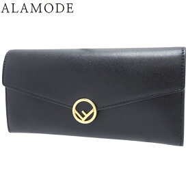 FENDI(フェンディ) エフ イズ フェンディ ウォレット ロングウォレット ロゴ 長財布 二つ折り 2つ折り レザー ブラック黒 ゴールド金具 8M0251 レディース 40802174208【中古】【アラモード】