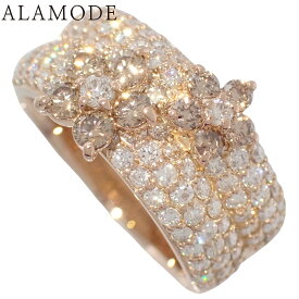 【保証書付】Ponte Vecchio(ポンテヴェキオ) D1.07/0.4 フラワー ダイヤ リング ダイヤモンド ピンクゴールド K18PG 7.0g 指輪 アクセサリー ジュエリー パヴェ 花モチーフ 11(51)号 ピンクゴールド レディース 40803003095【中古】【アラモード】