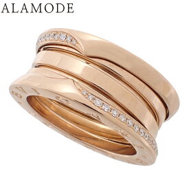 【2023年保証書付】BVLGARI(ブルガリ) ビーゼロワン ビー・ゼロワン リング ダイヤモンド ピンクゴールド K18PG 11.6g リング・指輪 B-zero1 3バンド ハーフパヴェダイヤ アクセサリー ジュエリー 14(54)号 ピンクゴールド レディース 41100096846【中古】【アラモード】