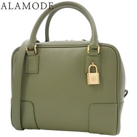 LOEWE(ロエベ) アマソナ19 スクエア バッグ ハンドバッグ 2WAY ショルダー 肩掛け 斜め掛け カーフ カーキ グリーン緑 ゴールド金具 A039N10X03 レディース 40802189658【中古】【アラモード】