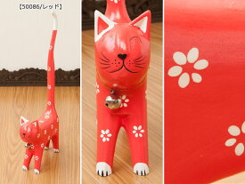 バリネコ バリ猫 猫 置物 トイレットペーパーホルダー トイレットペーパー トイレ 収納 木彫りの動物 ねこ 置き物 バリ雑貨 アジアン雑貨 インテリア雑貨 インテリア オブジェ おしゃれ かわいい