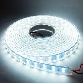 LEDテープライト 12v 24v 選べる 3m SMD5050 テープライト 防水加工 ホワイト 船舶 照明 漁船 led 白 LEDテープ Wライン 二列式 360LED 船 デッキライト 蛍光灯 12v車