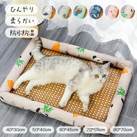 ペットベッド 夏用 ひんやりシート 寝ござ ペットマット 犬猫兼用 暑さ対策 お昼寝ベッド ペットクッション 涼感 冷却シート 寝床 ゴザ 猫ベッド 小型/中型犬用 猫用 ぐっすり眠る 丈夫 滑り止め 犬マット 耐噛み 可愛い 猫用 涼感 ひんやり ソフト お手入れ簡単