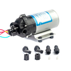 電動 ダイアフラムポンプ 自動圧力スイッチ付き サントプレン製ダイヤフラム 5m自吸 72W 1200r/min 5L/min 60Psi 吸引揚力3m 吸引直径ZG3/8mm DC 12V/24V 複数の水出口 給水 洗車 充填機 キャンプ 家庭用 農業用
