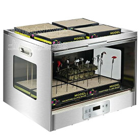 エアブラシスプレーブース、模型用塗料乾燥ボックス、保管機能付き、20°C～50°C、0.5～24時間調節可能、内蔵臭気換気装置、DIYペイント模型クラフト用