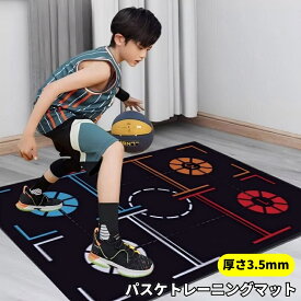 強力推薦☆☆バスケ トレーニング 厚さ3.5mm パスケトレーニングマット マット 部活 スポーツ少年団 クラブ 練習道具 子ども 学生 子供 フットワーク ボディハンドリング ドリブル 厚手 足 動き 運動マット 屋内練習 室内 軽量 ジュニア 大人 初心者