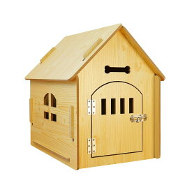ペットハウス 犬 室内 木目調 屋外 犬 猫 ペット ハウス ベッド 犬小屋 窓付き 組み立て簡単 犬小屋 猫小屋 木製ゲージ 換気 通気性 小型犬 おしゃれ かわいい