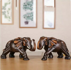 象置物 ゾウ彫刻 風水タイ象 癒し 置物 幸運 風水 幸福 象の彫刻 ホームデコレーション 滑り止め プレゼント 樹脂 手工芸品 雰囲気up リアルな象 象の置物 レトロ モダン風 大型 玄関におく置