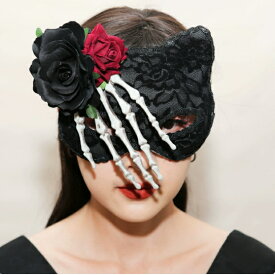"ハロウィン仮面猫 仮装 衣装 変装 覆面 マスク コスプレ プロムマスク キャット 装飾品 ファッション小物 アイテム パーティー ステージ 仮面和祭舞踏会 パフォーマンス