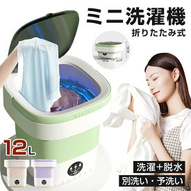 折りたたみ 洗濯機 小型 12Lバケツ型洗濯機 小型洗濯機 ミニ洗濯機 一人用洗濯機 マスク用 折り畳み コンパクト ペット 赤ちゃん ミニ 一人暮らし ベビー用品 下着 靴下 別洗い 予洗い 脱水 バケツ洗濯機 持ち運び 脱水付き 静か バケツ型 折り畳み お盆休み