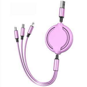 �y���[�z3in1 �[�d�P�[�u�� ���C�g�j���O�P�[�u�� ������莮 �}���[�d iPhone/Micro USB/Type-C �Ή� iPhone 3A�}���[�d �O�䓯���[�d �[�d�R�[�h�L�k�� ���ݖh�~ ���C�g�j���O USB Type-C 3in1 3��ޒ[�q