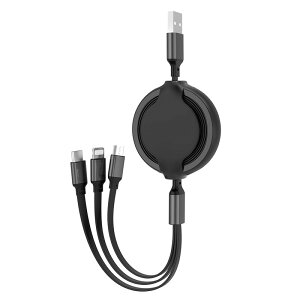 �y���[�z3in1 �[�d�P�[�u�� ���C�g�j���O�P�[�u�� ������莮 �}���[�d iPhone/Micro USB/Type-C �Ή� iPhone 3A�}���[�d �O�䓯���[�d �[�d�R�[�h�L�k�� ���ݖh�~ ���C�g�j���O USB Type-C 3in1 3��ޒ[�q