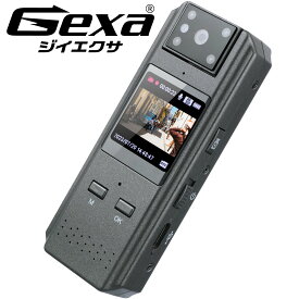4K ペンクリップビデオカメラ 小型カメラ [GX-121] 防犯カメラ Wi-Fi対応 回転レンズ 赤外線 256GB対応 Gexa(ジイエクサ)