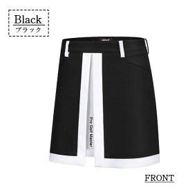 ゴルフスカート インナーパンツ一体型 スカート インナーパンツ ゴルフウェア レディース 無地 白 ホワイト おしゃれ ブラック 黒 XS S M L XL　ゴルフグッズ