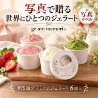 【写真で贈る、世界に一つのジェラート】 無添加 6個入 gelato memoria　【名入れ/写真ラベル】 出産内祝…