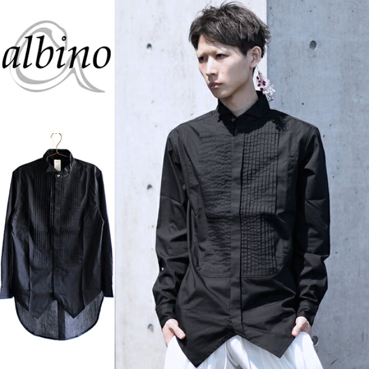 楽天市場】【albino】バストプリーツウイングカラードレスシャツドレス 