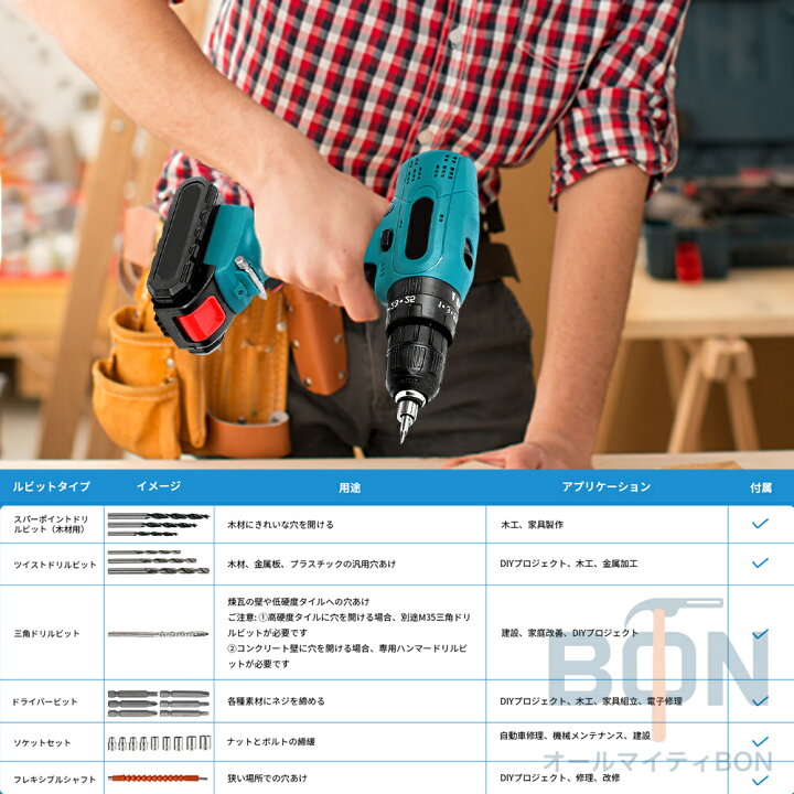 楽天市場】電動ドライバー セット 充電ドライバー 小型 コードレス 