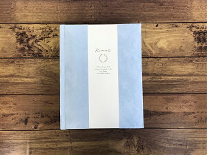 オーダーメイド 高級フォトアルバム ZAL13 20p20カット スエード×アイボリーレザー 専用箱付き お客様の写真データから制作 アヴァンセスエード ブルー