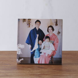 フォトパネル フォトブロック ましかく 12.2×12.2cm 木製 プリント印刷仕上げ付 ナチュラルウッド Z15