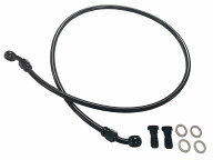 W650 アップハンドル ブレーキホース メッシュ ブラック ALCANhands
