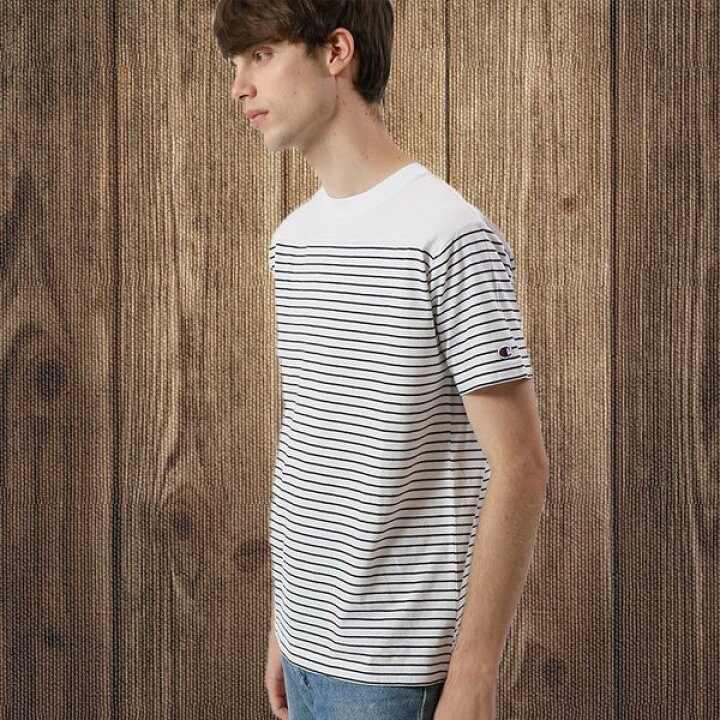 楽天市場 チャンピオン Champion 半袖tシャツ ボーダー切り替え 19ss ベーシック メンズ レディース C3 P303 Aldo洋品店