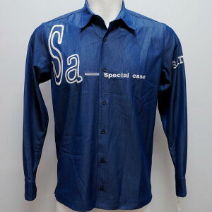 サンタフェ・25 秋冬 AW 新作・テンセル混 刺繍入り 長袖シャツ(L)(LL)(3L)(4L)25-94401-039