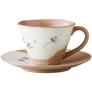 コーヒーカップ&ソーサー フラワー コーヒー碗皿 青 美濃焼 日本製 食洗機対応 電子レンジ対応 ラッピング対応 のし対応 箱入り 喫茶店 カフェ セット 飲食店 おしゃれ かわいい