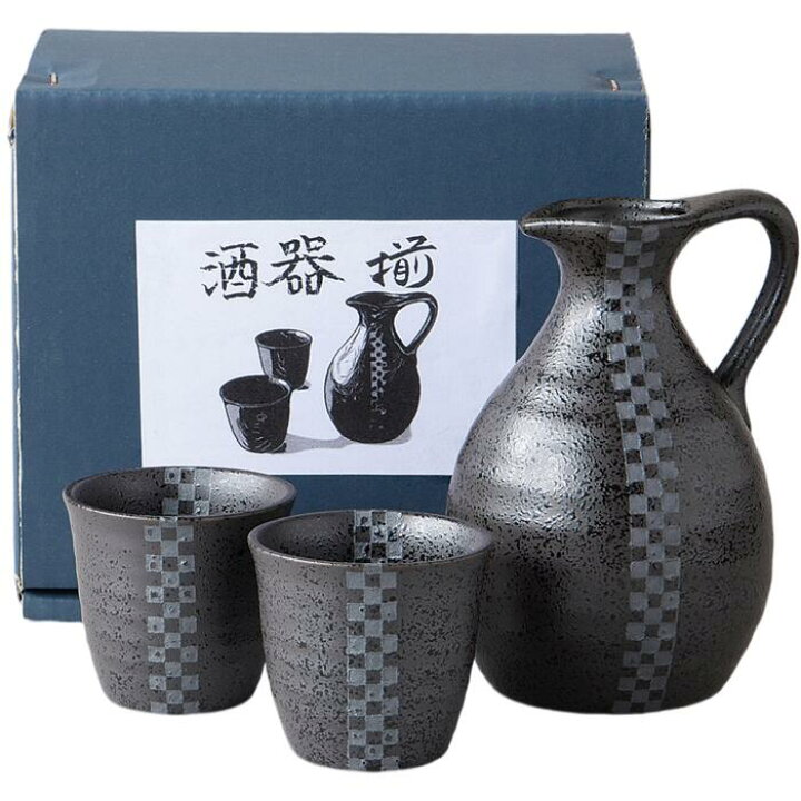 楽天市場】酒器セット 徳利 とっくり おちょこ セット 黒釉銀彩 手付 