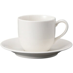 コーヒーカップ コーヒー碗皿 NBセサミコーヒー碗皿 カップ&ソーサー 磁器 美濃焼 日本製 喫茶店 カフェ レストラン 食器 食洗機可 電子レンジ可 セット おしゃれ かわいい シンプル 白 ホ