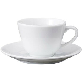 コーヒーカップ 5客 セット Y001 カプチーノ カップ＆ソーサー 磁器 美濃焼 日本製 食洗機対応 電子レンジ対応 カフェ 喫茶店 店舗 来客用 シンプル かわいい おしゃれ 白 ホワイト