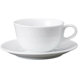コーヒーカップ 5客 セット Y-007 カプチーノ カップ＆ソーサー 磁器 美濃焼 日本製 食洗機対応 電子レンジ対応 カフェ 喫茶店 店舗 来客用 シンプル かわいい おしゃれ 白 ホワイト